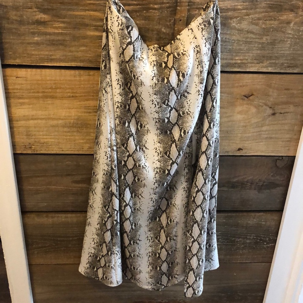 Snake Skin Midi Skirt